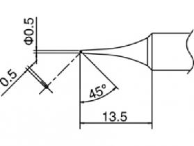 Hakko Solder Tip For FX888 Shape 0.5C