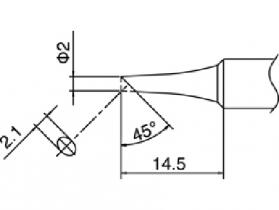 Hakko Solder Tip For FX888 Shape 2C