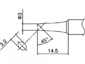 Hakko Solder Tip For FX888 Shape 3C