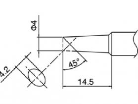 Hakko Solder Tip For FX888 Shape 4C