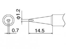 Hakko Solder Tip For FX888 Shape 1.2D