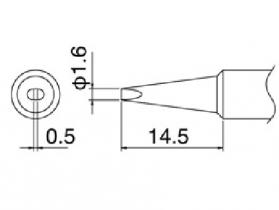 Hakko Solder Tip For FX888 Shape 1.6D