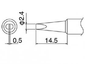 Hakko Solder Tip For FX888 Shape 2.4D