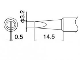 Hakko Solder Tip For FX888 Shape 3.2D