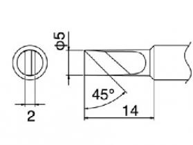 Hakko Solder Tip For FX888 Shape K