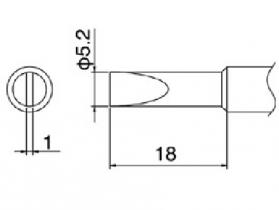 Hakko Solder Tip For FX888 Shape S3