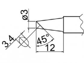 Hakko Solder Tip For FX-838 Shape BC3