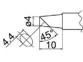 Hakko Solder Tip For FX-838 Shape BCF4