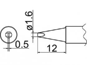 Hakko Solder Tip For FX-838 Shape 1.6D