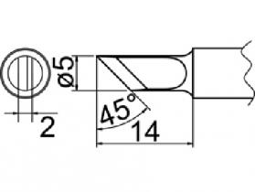 Hakko Solder Tip For FX-838 Shape K