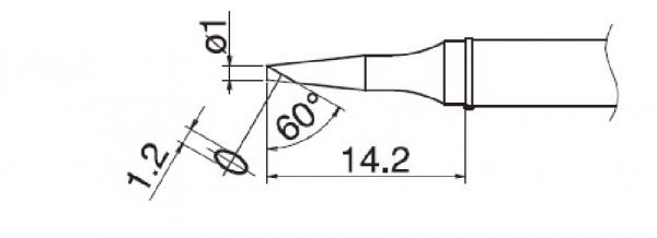 Hakko T31 Series Soldering Tip, Shape 1BC