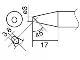 Hakko T33 Series Soldering Tip, Shape BC3