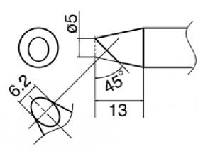 Hakko T33 Series Soldering Tip, Shape BC5