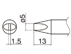 Hakko T33 Series Soldering Tip, Shape D