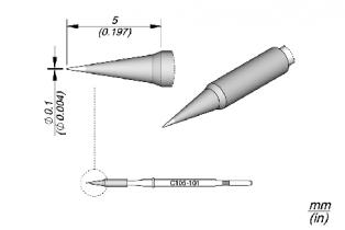 JBC Nano Solder Tip Conical 0.1mm