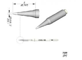 JBC Nano Solder Tip Conical 0.3mm