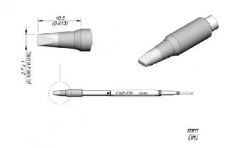 JBC Soldering Tip Cartridge Chisel 2.7 x 1.0 mm