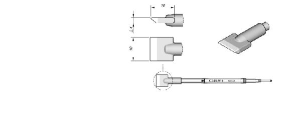 JBC Soldering Tip Cartridge Blade SMD S1 10mm
