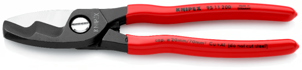 Knipex Cable Cutter. Cuts up to 20mm Diameter. 200mm