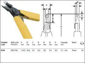 Lindstrom Side Cutters, Long Nose - Flush