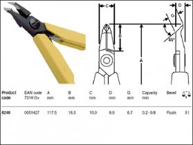 Lindstrom 45ø Angled Cutters, Long Tapered - Flush