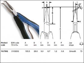 RX Series Supreme Bent Long Nose Pliers, Smooth