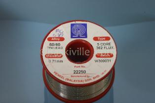 Multicore, 362, 60/40, 5C, 0.71mm, Solder Wire, 250g