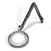 OC White Round 190mm LED, Magnifier c/w clamp - Silver