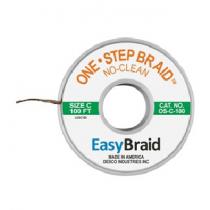 EasyBraid NO-CLEAN (One-Step) Solder Wick, 2mm, #3, Green, 30m (100ft) Braid