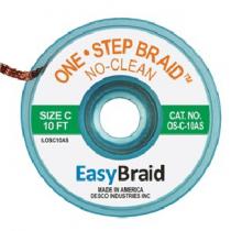 EasyBraid NO-CLEAN (One-Step) Solder Wick, A/S, 2mm, #3, Green, 10ft Braid