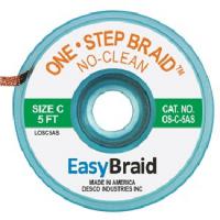 EasyBraid NO-CLEAN (One-Step) Solder Wick, A/S, 2mm, #3, Green, 5ft Braid