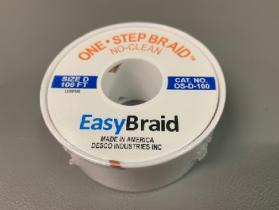 EasyBraid NO-CLEAN (One-Step) Solder Wick, 2.5mm, #4, Blue, 30m (100ft) Braid