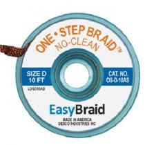 EasyBraid NO-CLEAN (One-Step) Solder Wick, A/S, 2.5mm, #4, Blue, 10ft Braid