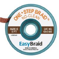 EasyBraid NO-CLEAN (One-Step) Solder Wick, A/S, 3.3mm, #5, Brown, 5ft Braid