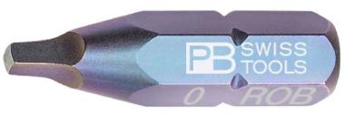 PB SWISS R0 / SQ0 1/4 HEX BIT 25MM