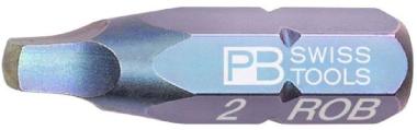 PB SWISS R2 / SQ2 1/4 HEX BIT 25MM