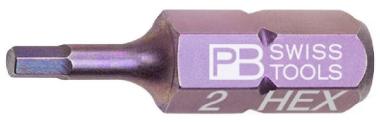 PB SWISS 2.0MM 1/4 HEX BIT 25MM