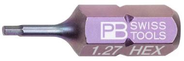 PB SWISS 1.27MM 1/4 HEX BIT 25MM