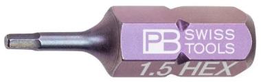 PB SWISS 1.5MM 1/4 HEX BIT 25MM