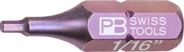 PB SWISS 1/16 HEX 1/4 HEX BIT 25MM