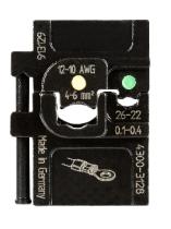 Pressmaster Die set for 26-22 AWG (0.1-0.4 mm2) and 12-10 AWG (4-6 mm2) green and yellow insulated t
