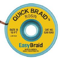 EasyBraid ROSIN (Quick Braid) Solder Wick, A/S, 1.4mm, #2, Yellow, 10ft Roll