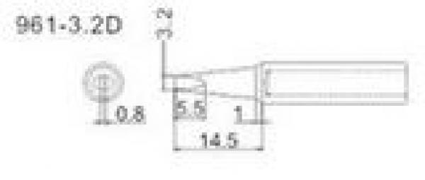 Quick Soldering Tip, 3.2D 961 Series, 3103,3104 & 700B