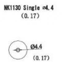 Quick Hot Air Nozzle Bent 45 Deg, 4.4mm Dia