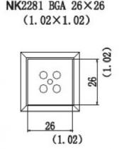 Quick NK2281 HotAir Nozzle BGA 26 x 26 (1.02 x 1.02)