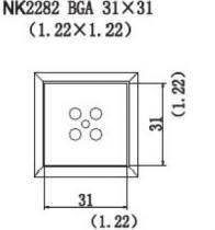 Quick NK2282 HotAir Nozzle BGA 31 x 31 (1.22 x 1.22)