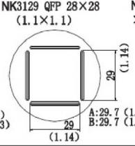 Quick NK3129 HotAir Nozzle QFP 28 x 28 (1.1 x 1.1)