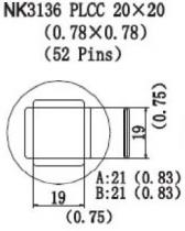 Quick NK3136 HotAir Nozzle PLCC 20 x 20 (0.78 x 0.78)