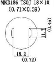 Quick HotAir Nozzle TSOJ 18 x 10 (0.71 x 0.31)