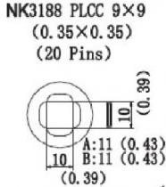 Quick HotAir Nozzle PLCC 9 x 9 (0.35 x 0.35) (20 p